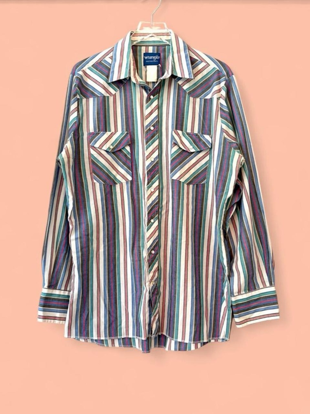 1970s Wrangler Striped Pearl Snap Western Shirt